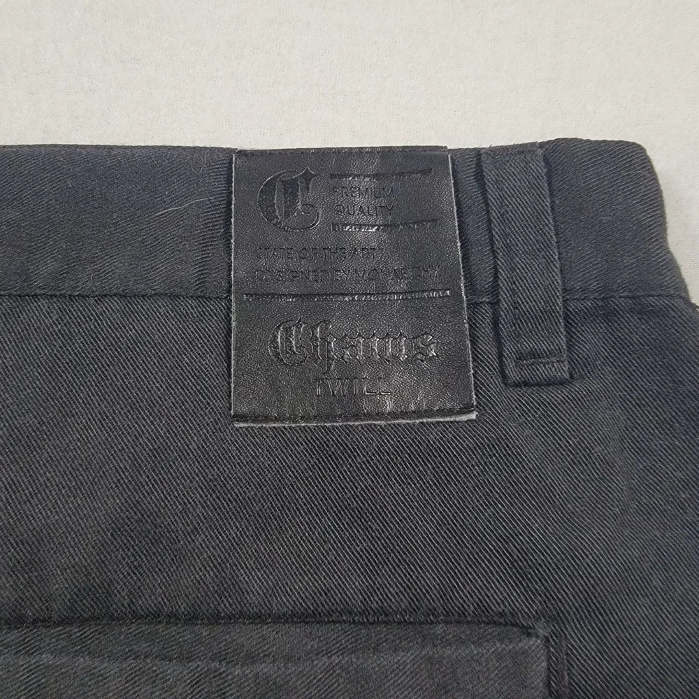 VTG Y2K Chams Cargo Shorts‎ Mens 38 Black Cotton Blend Baggy Skate
